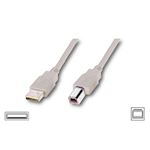 Kabel USB A male > USB B male 1.8 meter - Grijs