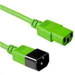 Voedingverleng kabel 1.2 meter C13 - C14 in kleur - Groen