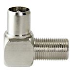 Coax Adapter Adapter F-Connector Female - Coax Male (IEC) Haaks