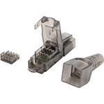 Field assembly connector Cat6A - AWG22-27 - tool free - solid & stranded